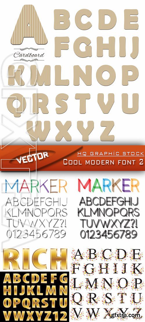 Stock Vector - Cool modern font 2