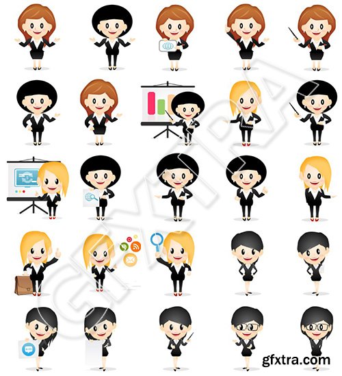 Premium Vector Characters Business Pack