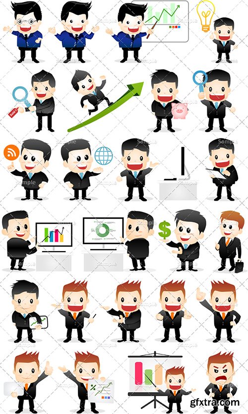 Premium Vector Characters Business Pack