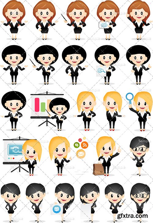 Premium Vector Characters Business Pack