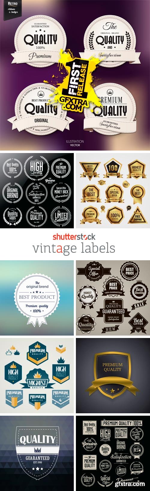 Amazing SS - Vintage Labels, 24xEPS