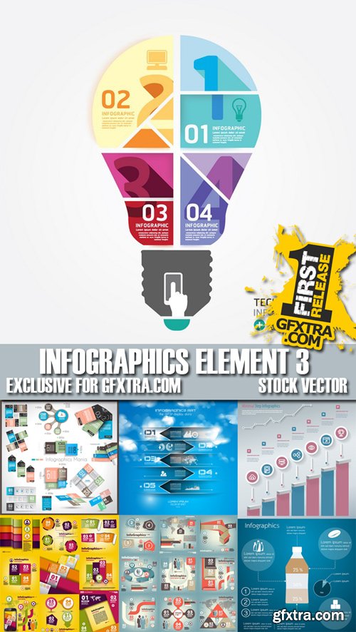 Stock Vectors - Infographics element 3, 25xEPS