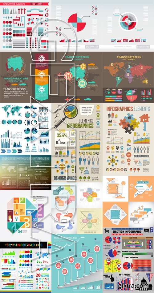 Stock Vectors - Infographics element 3, 25xEPS