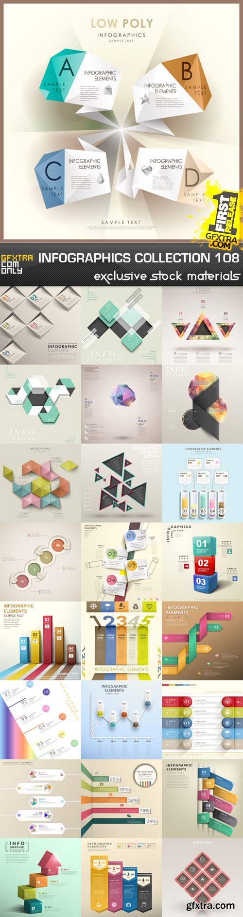 Collection of infographics vol.108, 25xEPS