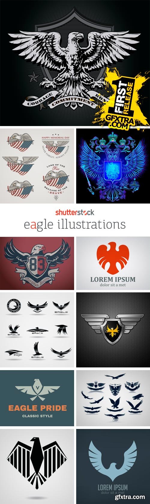 Amazing SS - Eagle Illustrations, 25xEPS