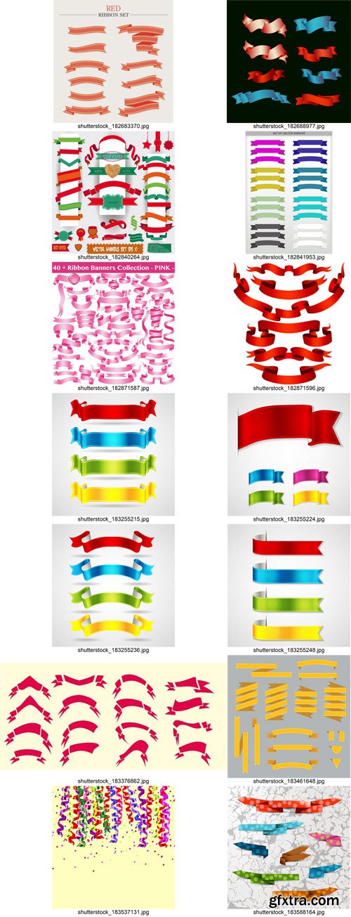 Stock Vectors - Ribbons, 25xEps