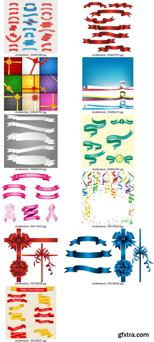 Stock Vectors - Ribbons, 25xEps