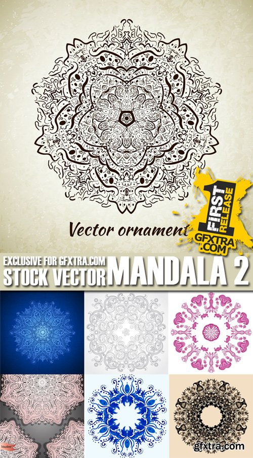 Stock Vectors - Mandala 2, 25xEPS