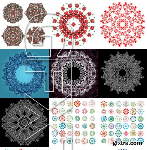 Stock Vectors - Mandala 2, 25xEPS