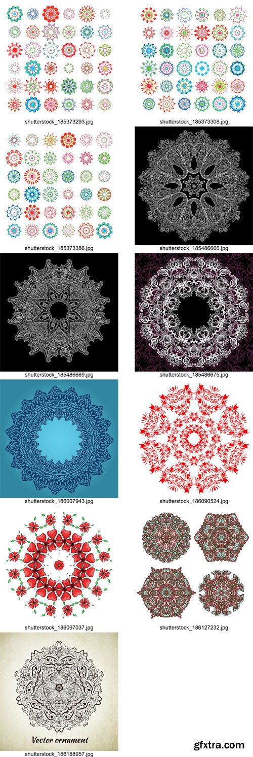 Stock Vectors - Mandala 2, 25xEPS