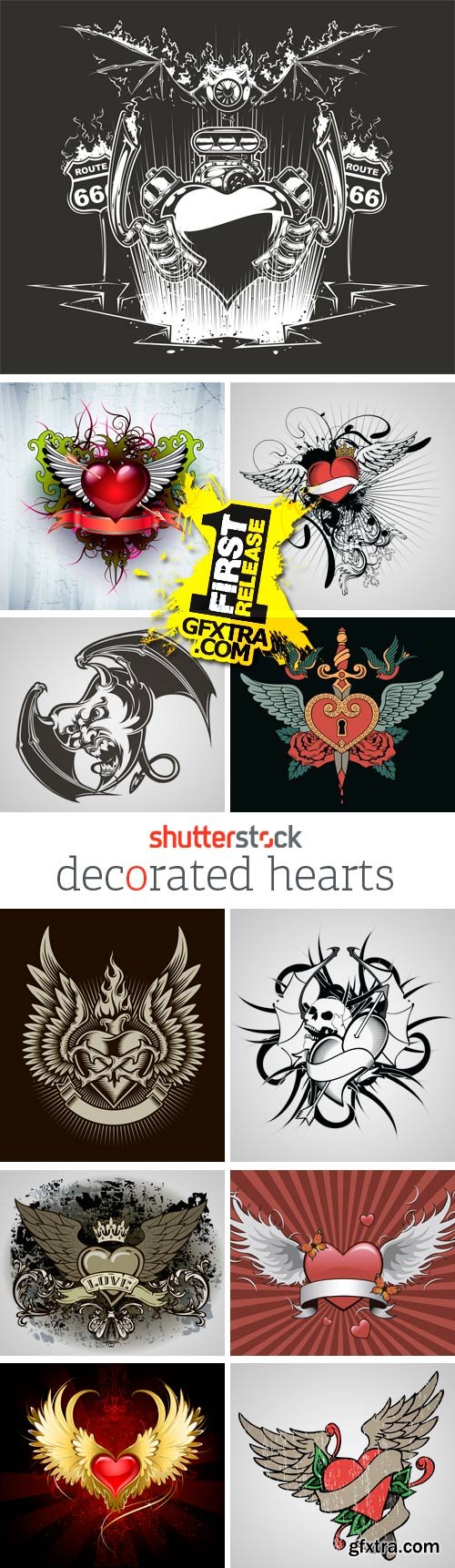 Amazing SS - Decorated Hearts, 25xEPS