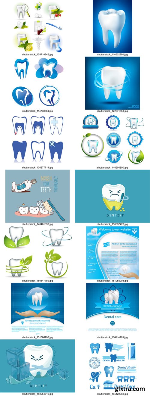 Stock Vectors - Teeth 2, 25xEPS