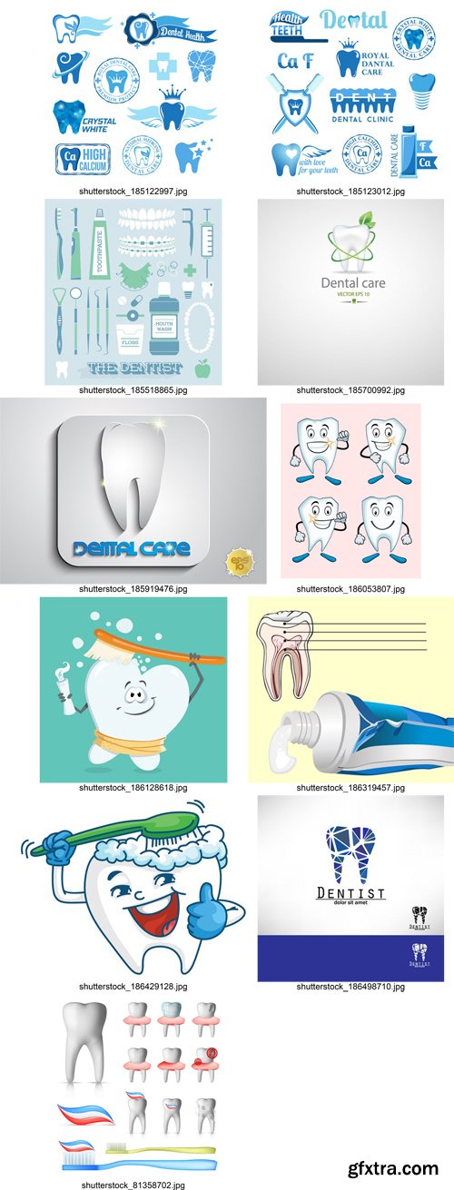 Stock Vectors - Teeth 2, 25xEPS