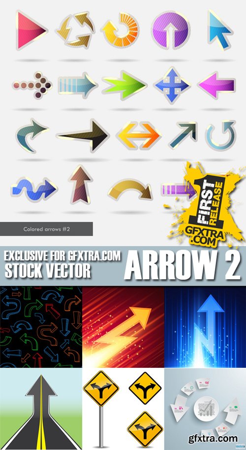 Stock Vectors - Arrow 2, 25xEPS