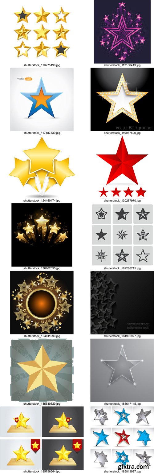 Stock Vectors - Star Background, 25xEPS