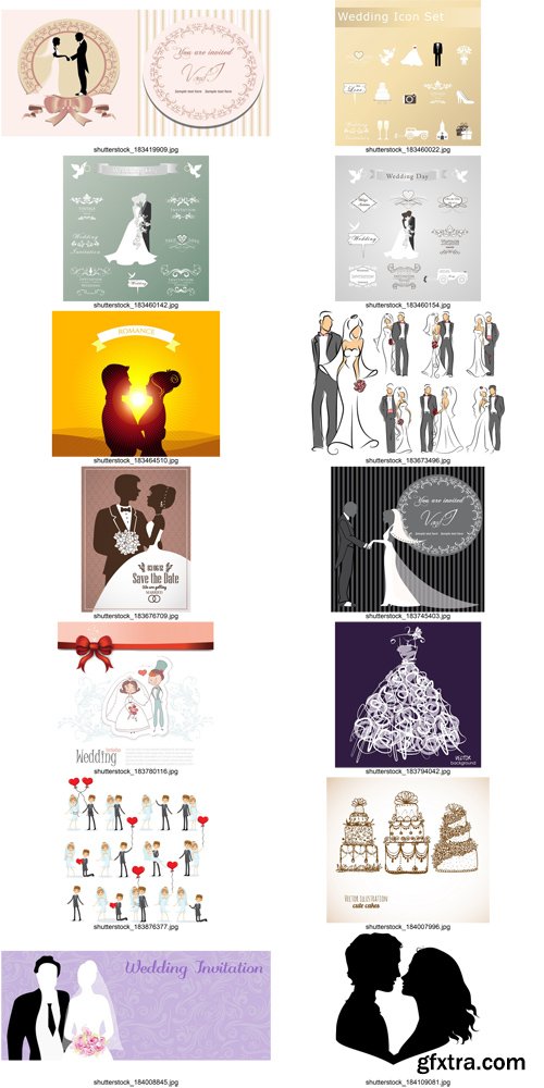 Stock Vectors - Wedding Day, 25xEPS