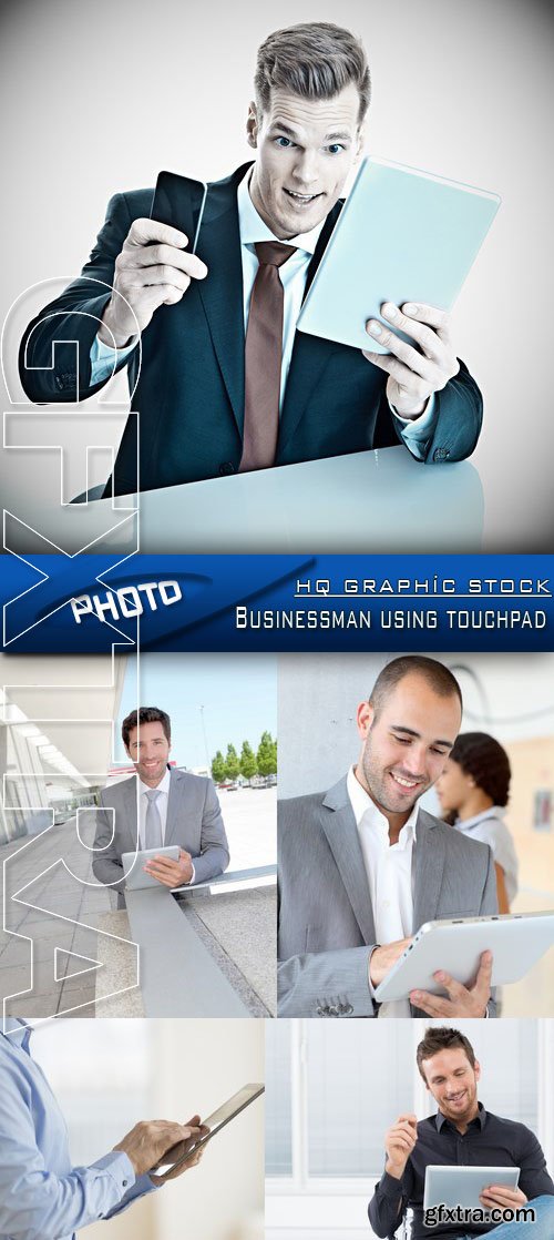 Stock Photo - Businessman using touchpad