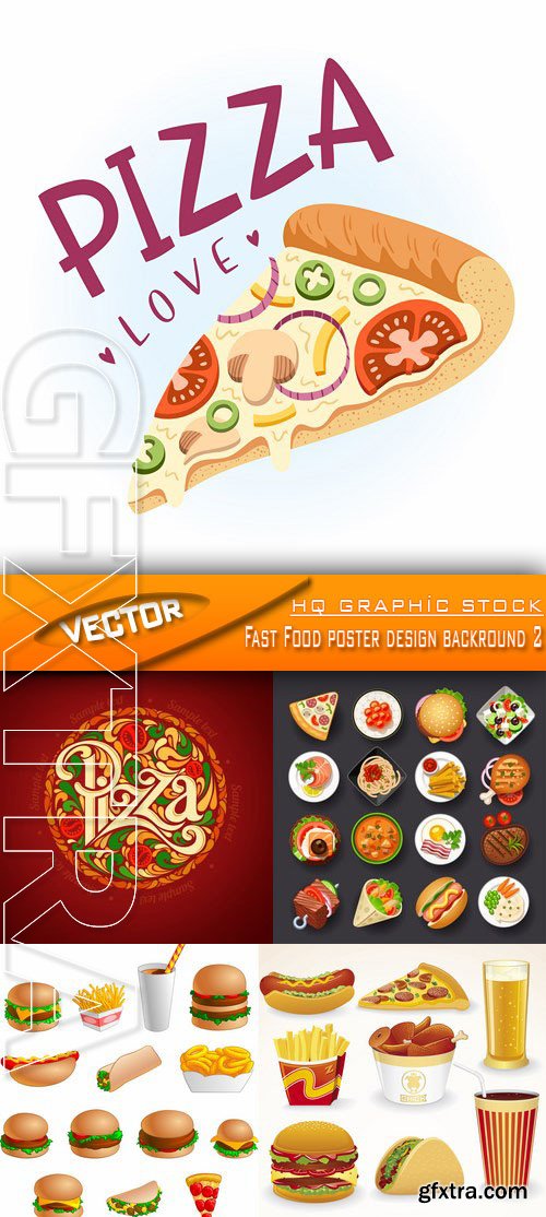 Stock Vector - Fast Food poster design backround 2