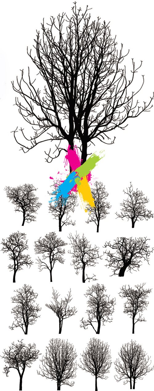 Dead or Winter Trees Vector