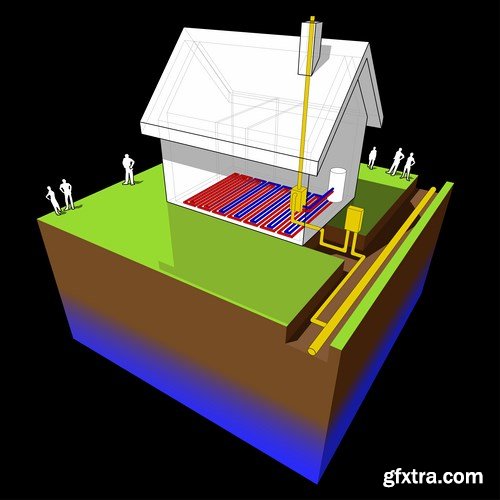 Modern Home Infographics - 25x EPS