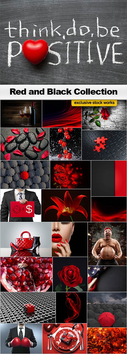 Red and Black - 25x JPEGs