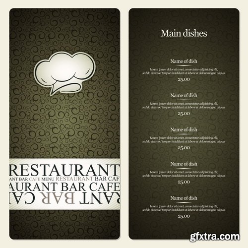 Amazing SS - Restaurant menu, 25xEPS