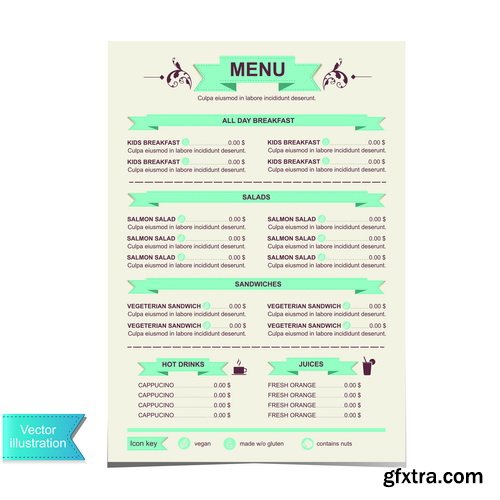 Amazing SS - Restaurant menu, 25xEPS