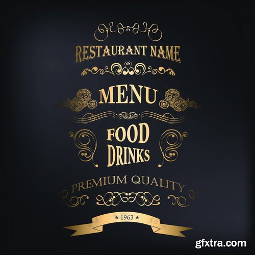 Amazing SS - Restaurant menu, 25xEPS