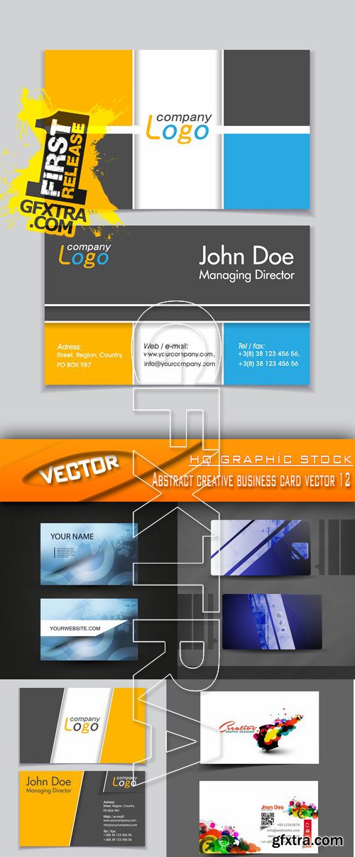 Stock Vector - Abstract creative business card vector 12