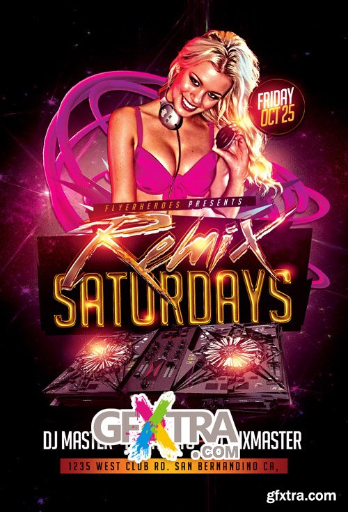 Remix Saturdays Flyer Template