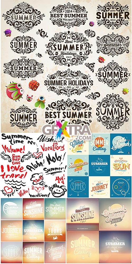 Summer calligraphic designs