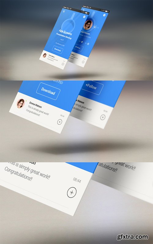 App Screens Presentation Mockup vol 7