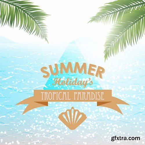 Stock Vector - Summer holidays vector background 13