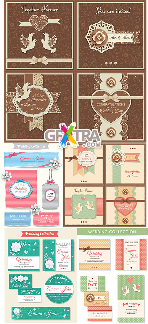 Wedding collection vector