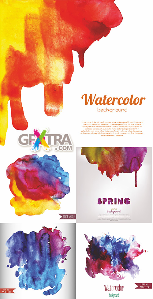 Watercolor backgrounds vector