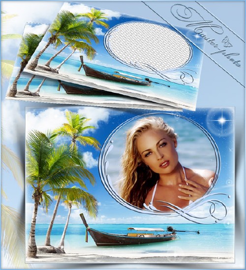 Summer frame for photoshop - Bright sun