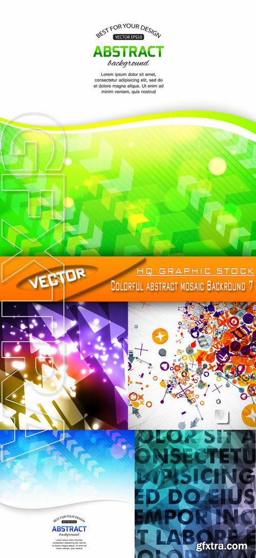 Stock Vector - Colorful abstract mosaic Backround 7