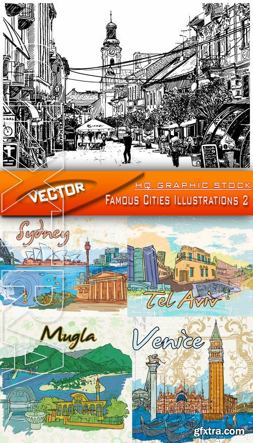 Stock Vector - Famous Cities Illustrations 2