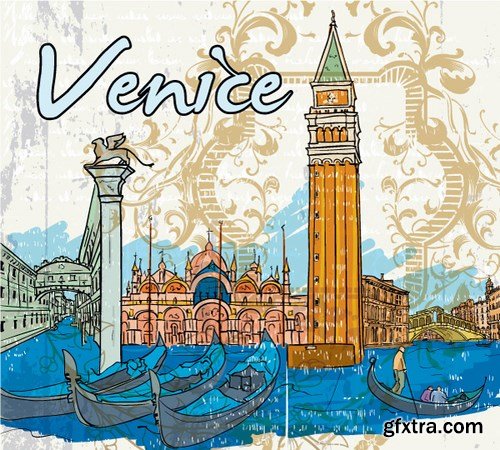 Stock Vector - Famous Cities Illustrations 2