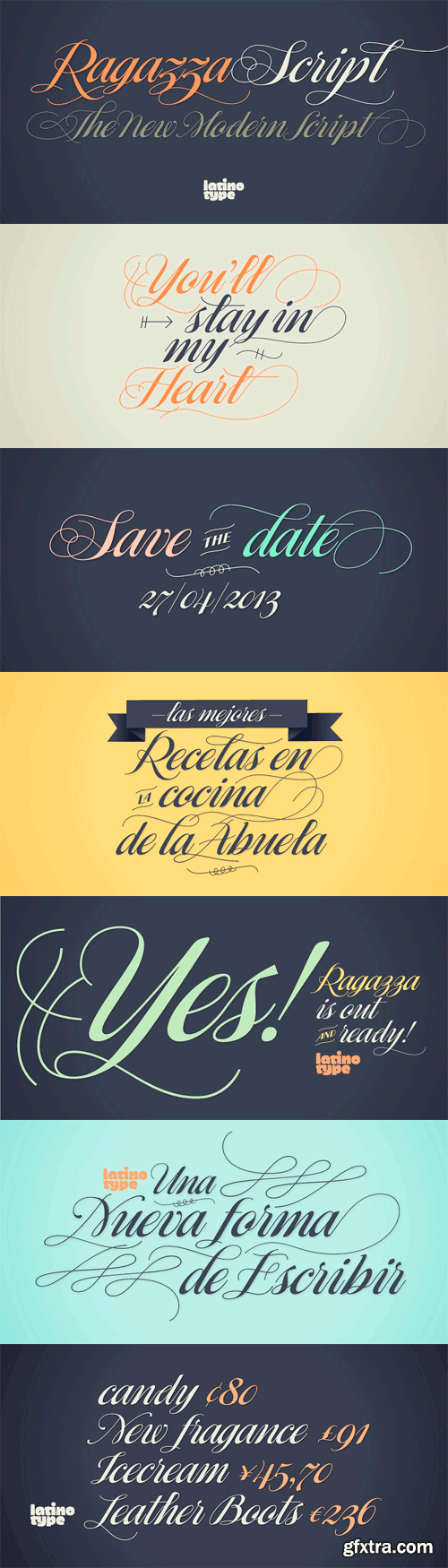 Ragazza Script Font for $79