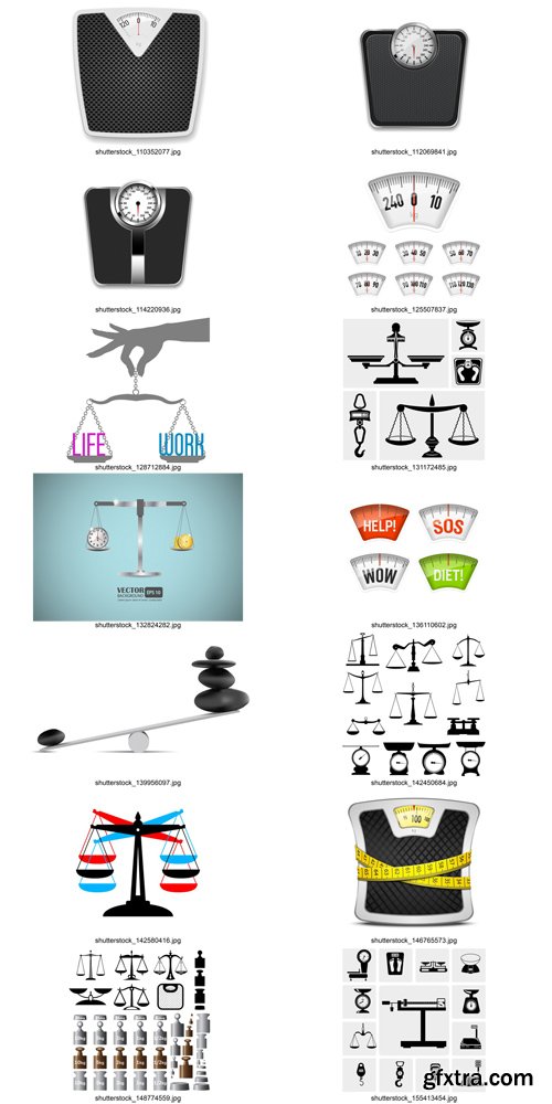 Stock Vectors - Scales, 25xEPS