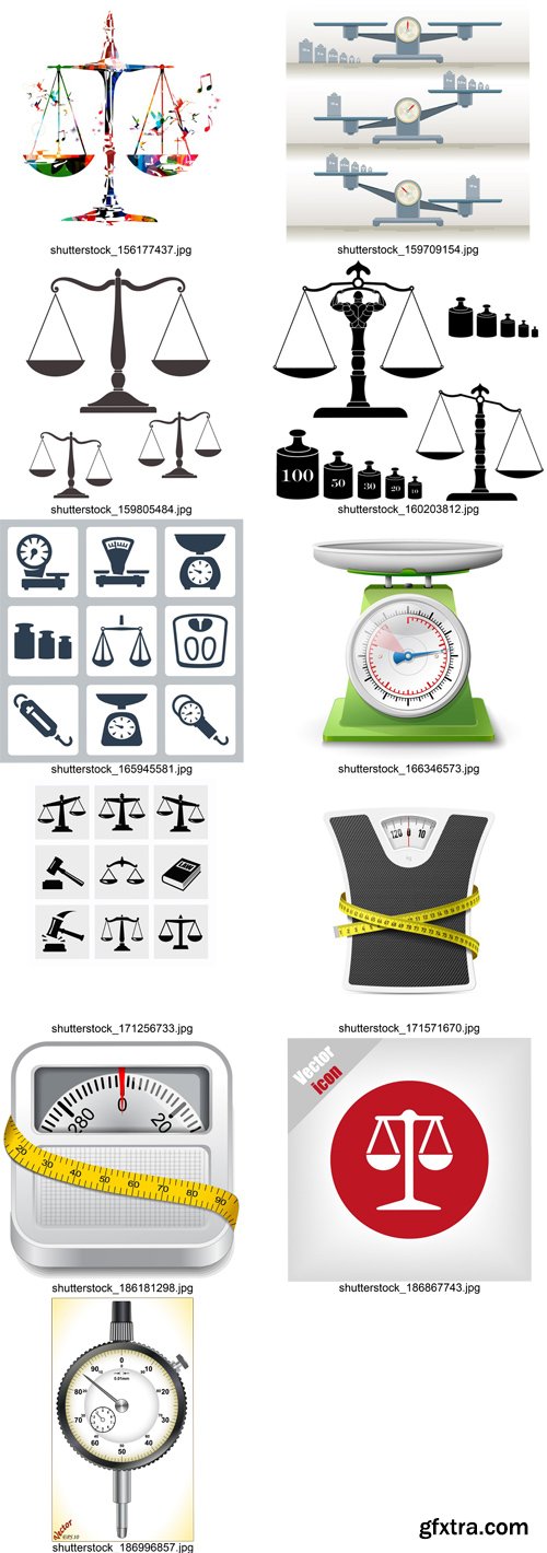 Stock Vectors - Scales, 25xEPS