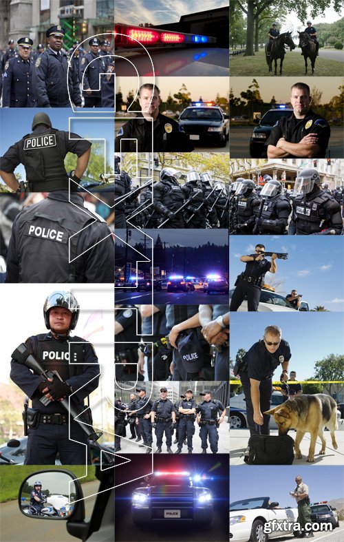 Stock Photos - Police, 25xJPG