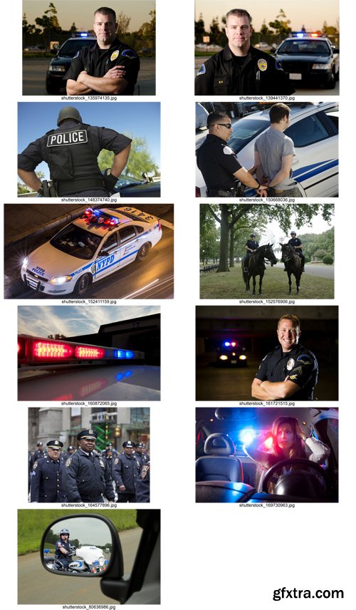 Stock Photos - Police, 25xJPG