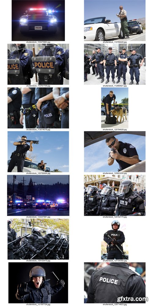 Stock Photos - Police, 25xJPG