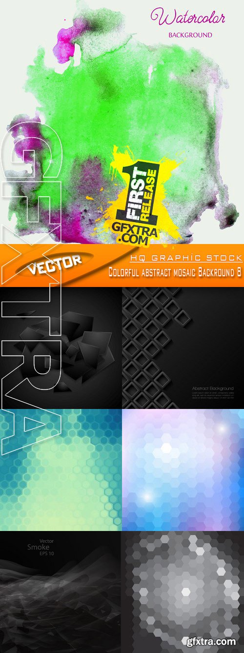 Stock Vector - Colorful abstract mosaic Backround 8