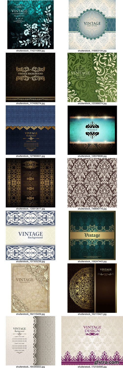 Stock Vectors - Vintage Background, 25xEPS