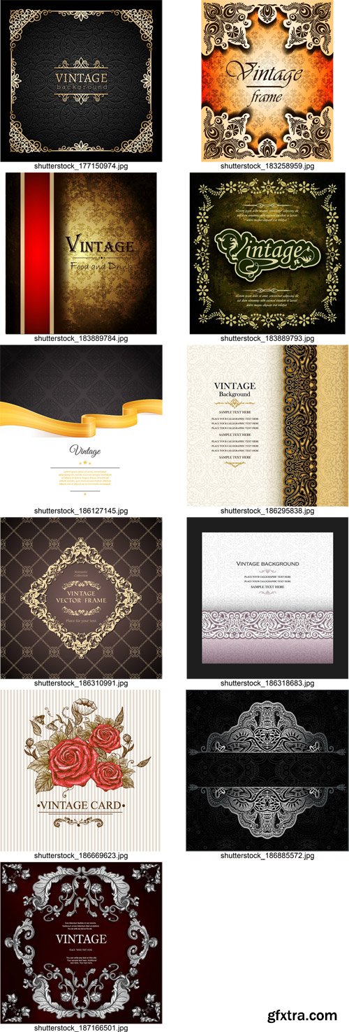 Stock Vectors - Vintage Background, 25xEPS