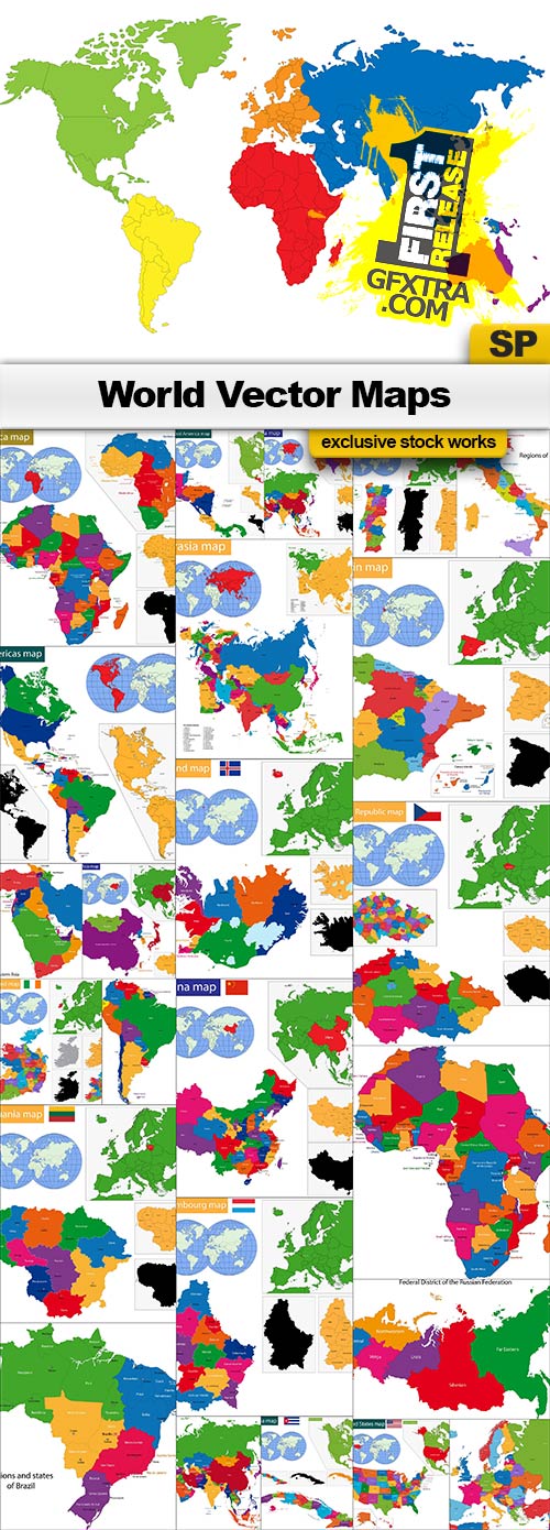 World Maps Vectors - 25x EPS