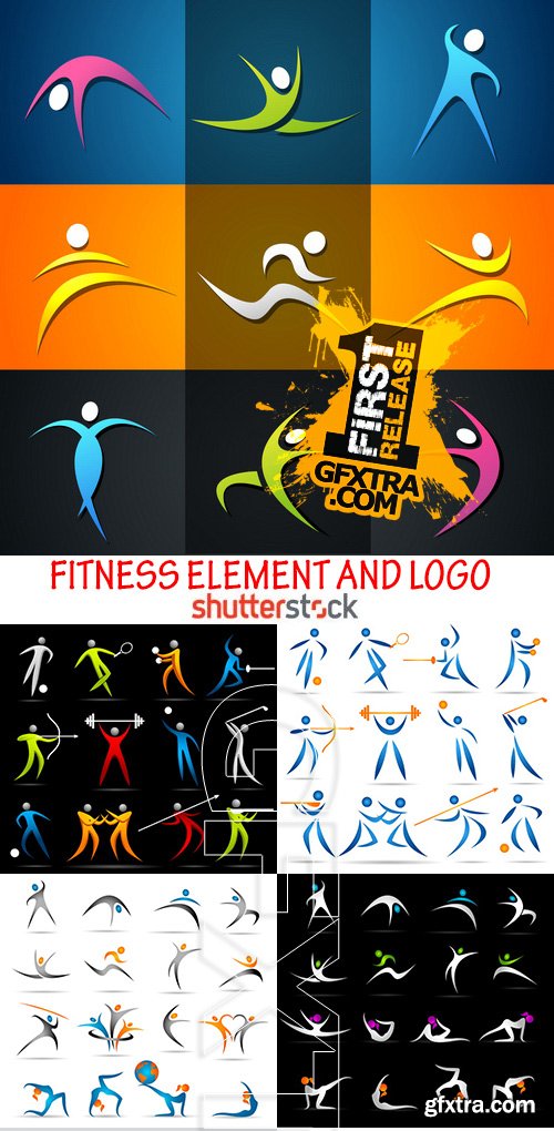 Amazing SS - Fitness elements and logos, 26xEPS